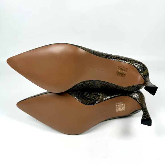 NEW in Box BCBGMAXAZRIA PIA Green Snakeskin Leather Booties Size 7.5M - Picture 8 of 11